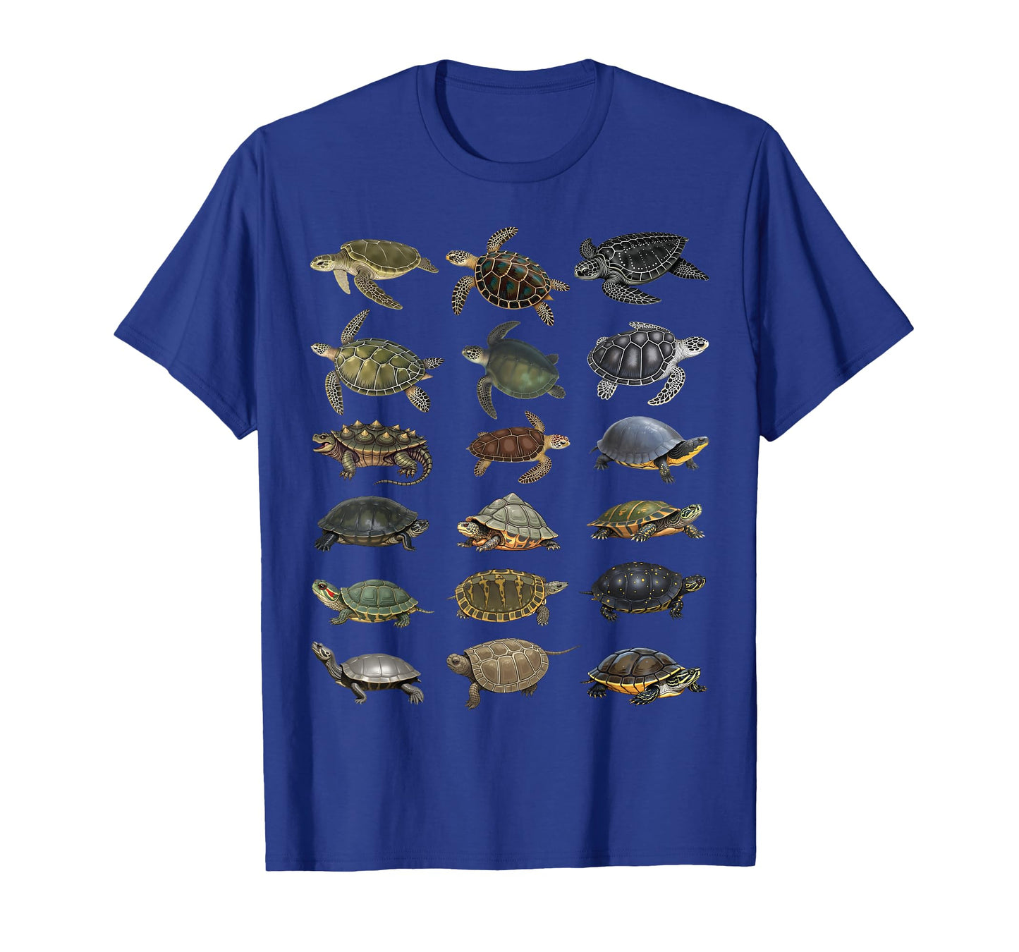 Types of Turtles Sea & Freshwater Turtle Species Educational T-Shirt