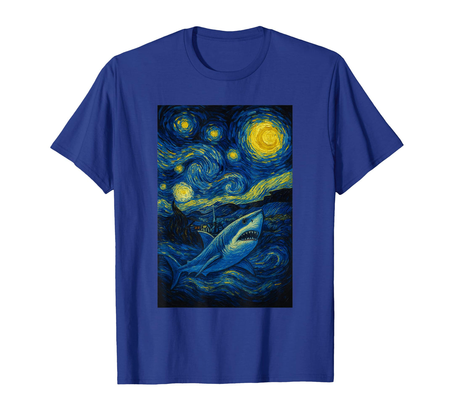 Starry Night Shark - Wildlife Sea Lover Marine Biology T-Shirt