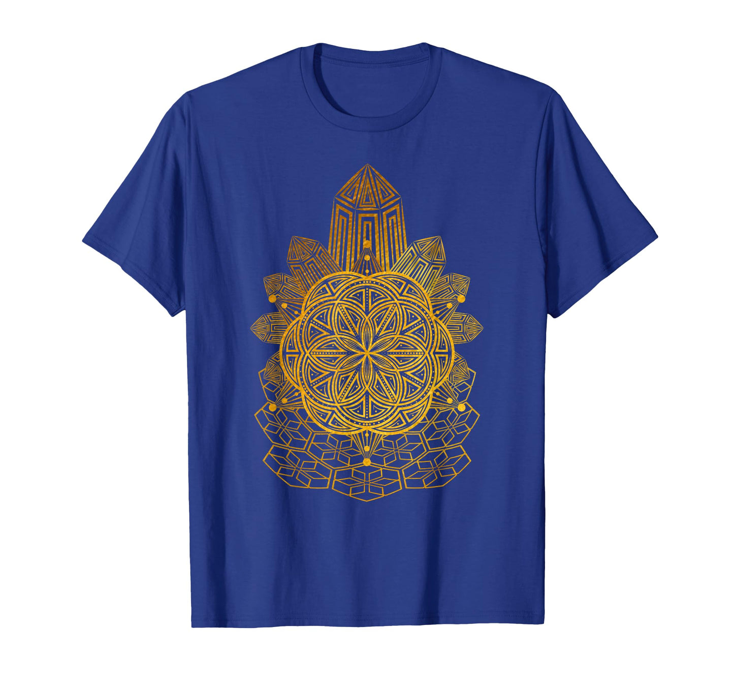 Geometric Tribal Seed Of Life Sacred Geometry Mandala Art T-Shirt