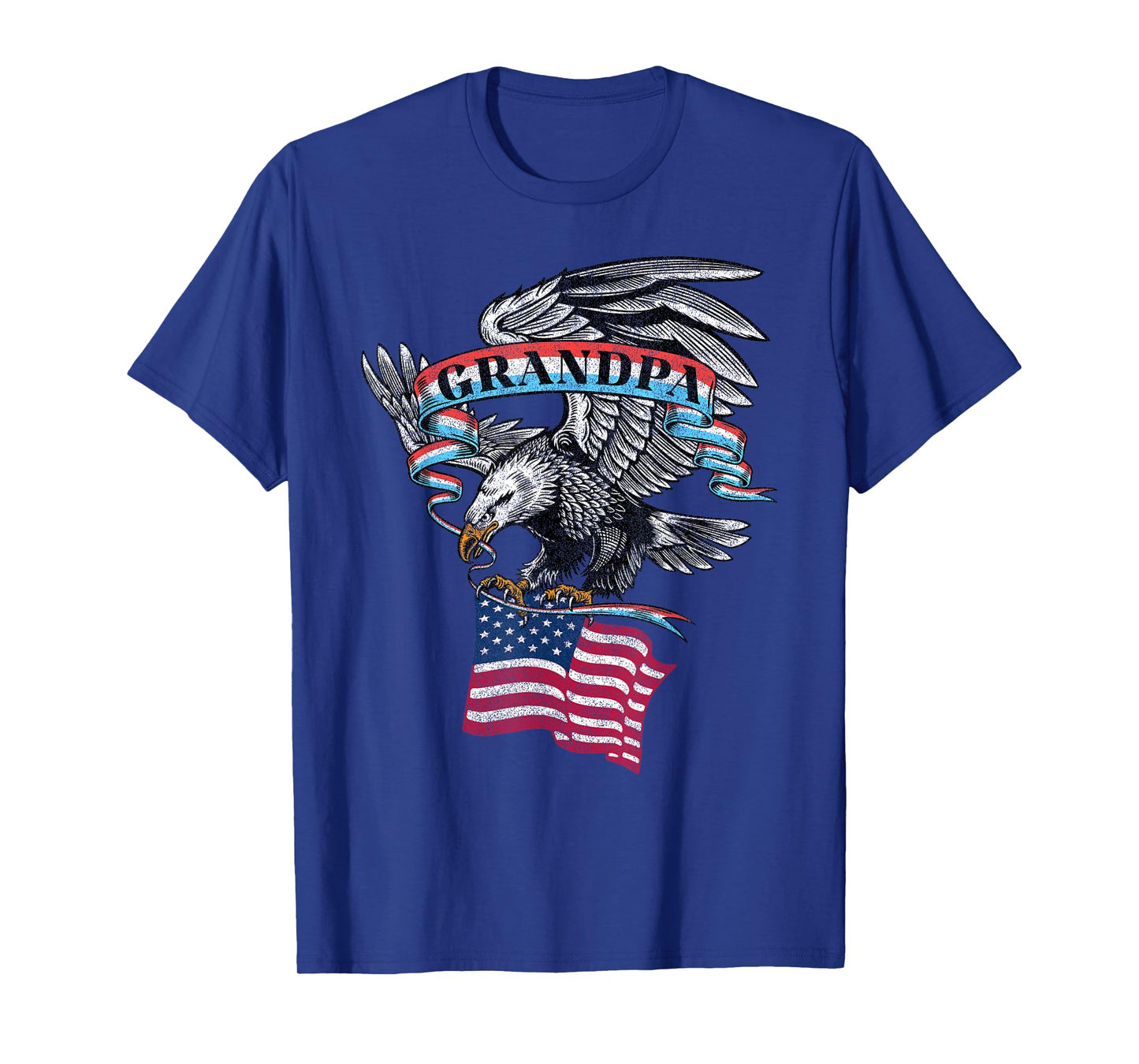 Grandpa American Flag USA Eagle Vintage Graphic T-Shirt