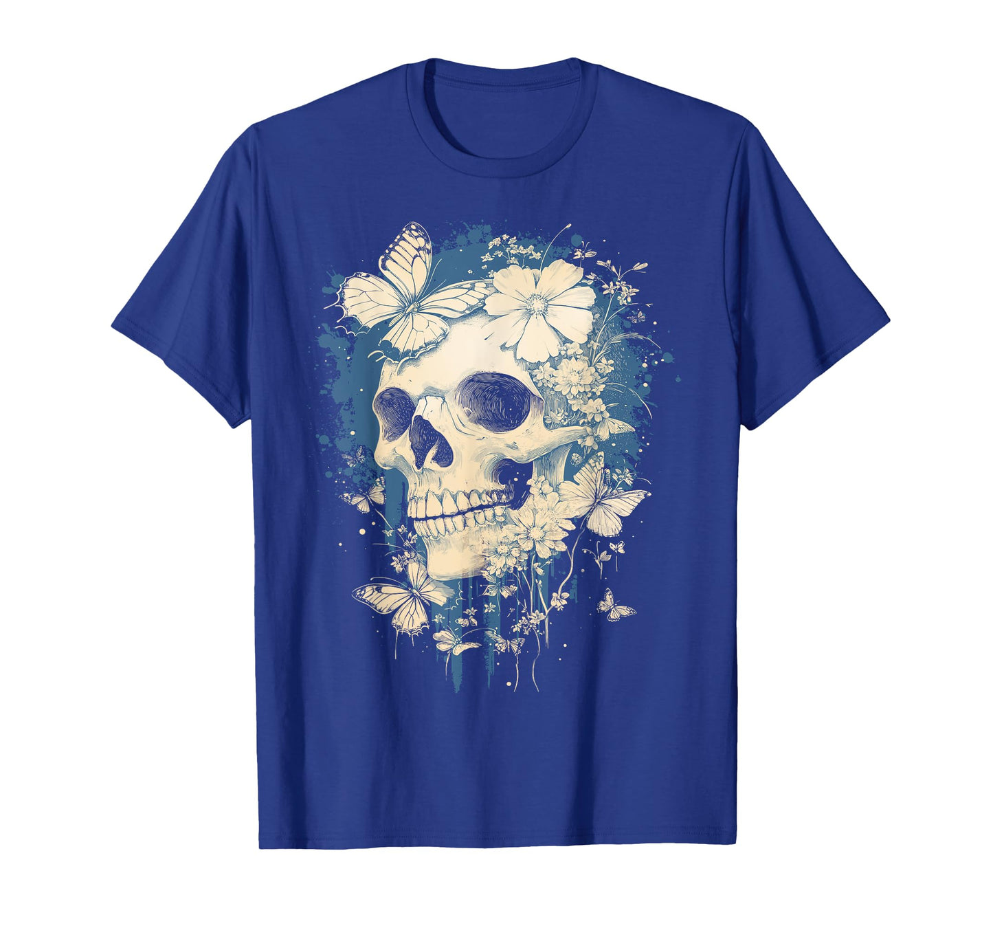 Fairy Grunge Skulls Dainty Butterflies Gothic Y2K Aesthetic T-Shirt
