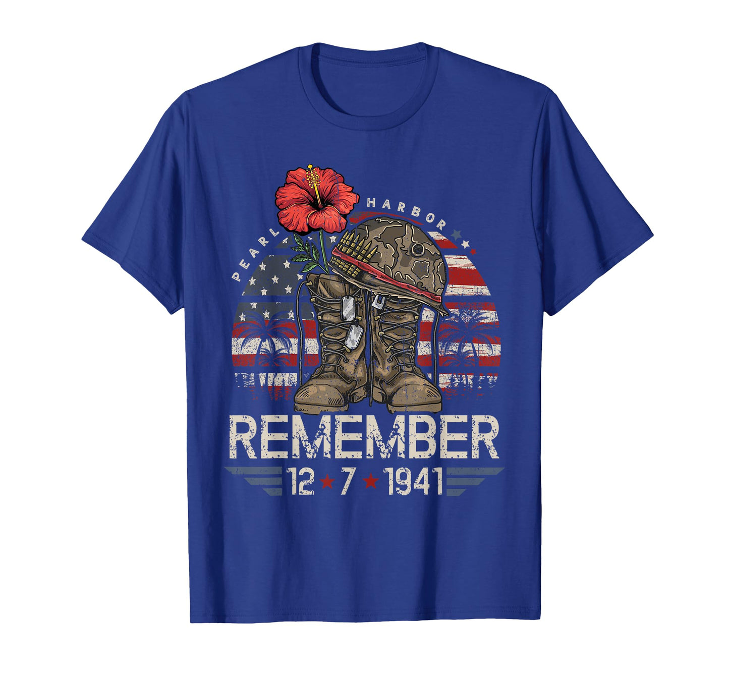 Vintage Hawaii USA Flag Tee, Pearl Harbor Memorial Day Gift T-Shirt