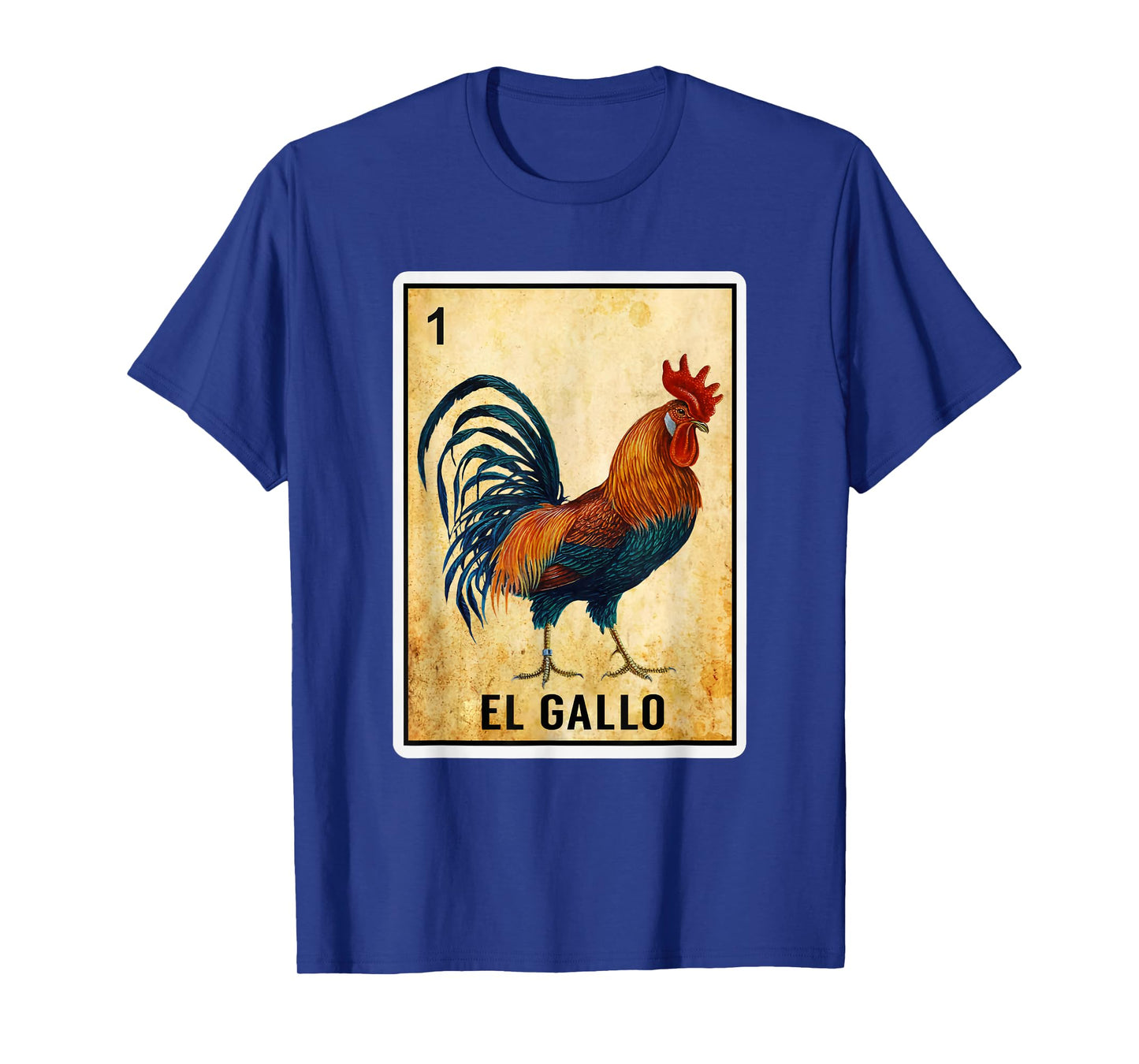 Mexican El Gallo Bingo Card Game Traditional Rooster Card T-Shirt