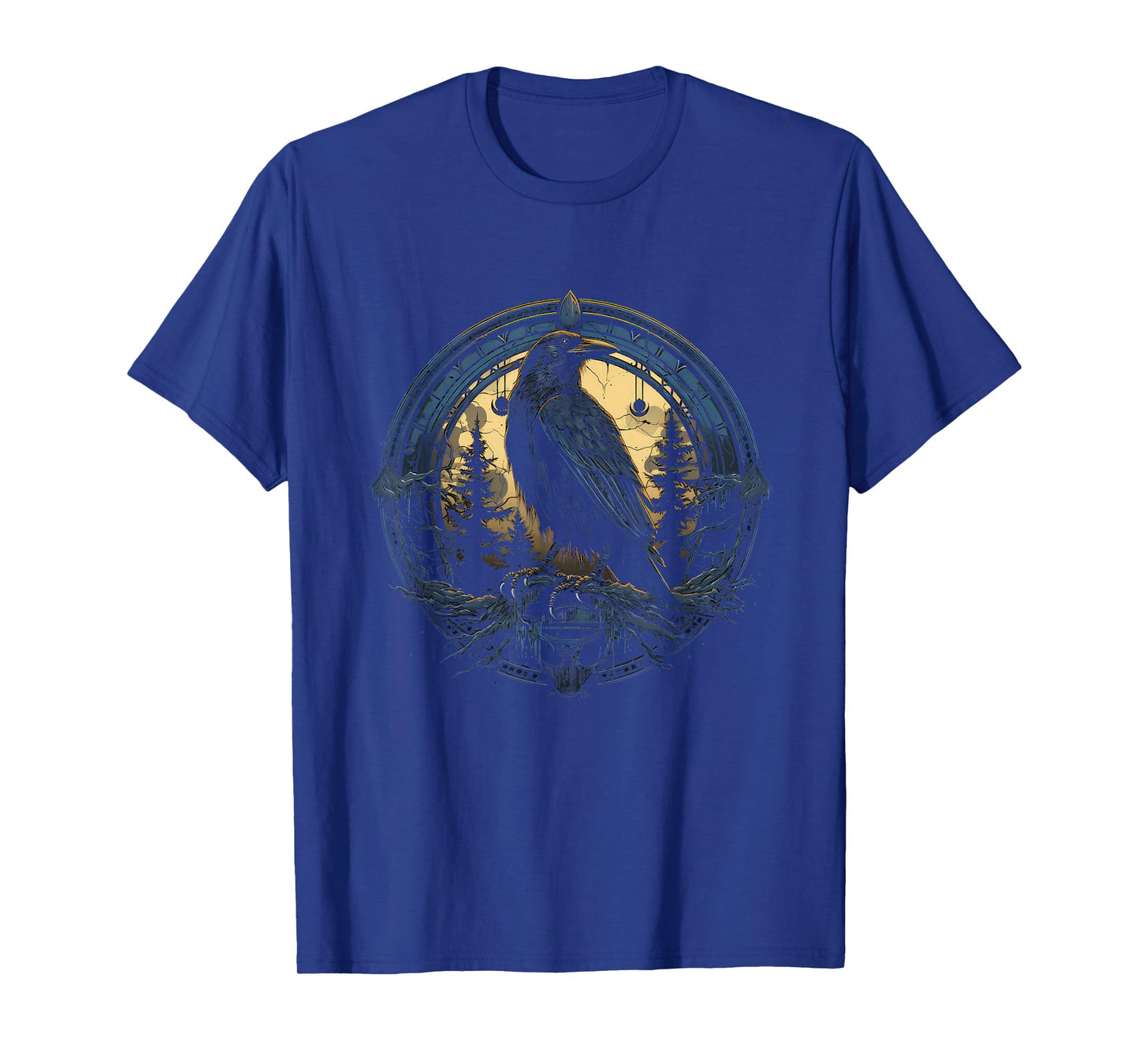 Raven and Crow Essence - Odin's Mythic Birds Design T-Shirt