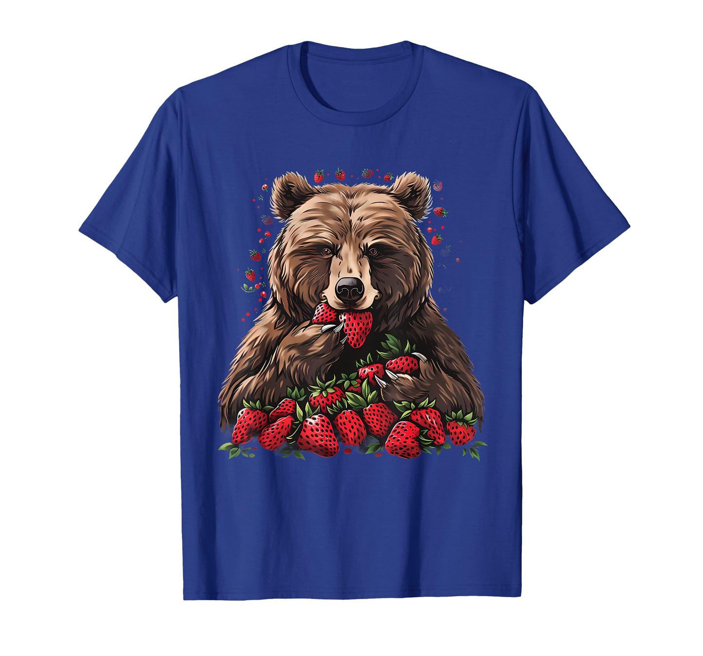 Strawberry Bear Drawing Artwork Wildlife Strawberries T-Shirt