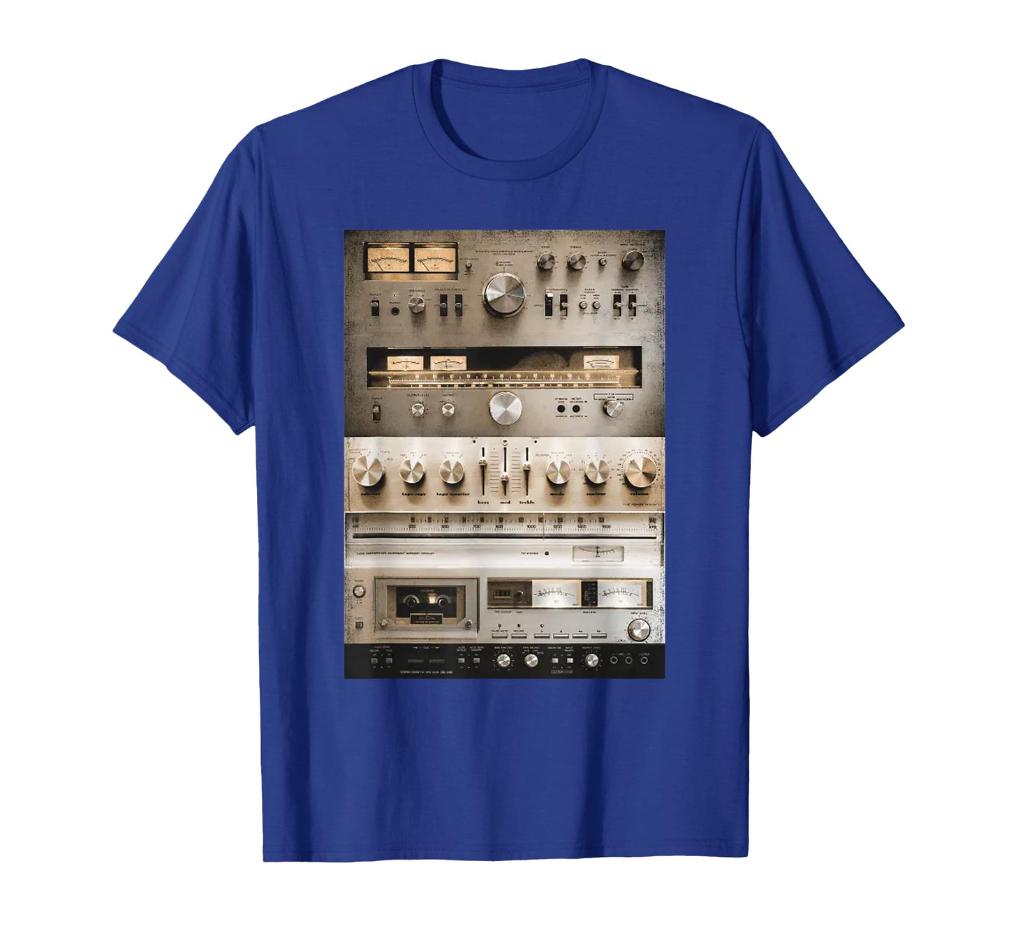 Setup Vintage Audio HiFi Sound System Mixed Media Collage T-Shirt