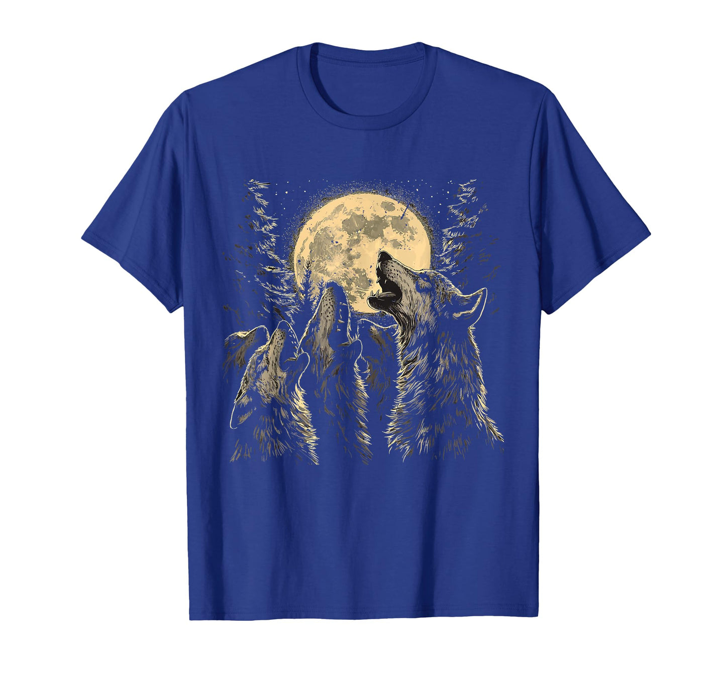 Wolf Howling at the Moon Vintage Wildlife Wolves lovers T-Shirt