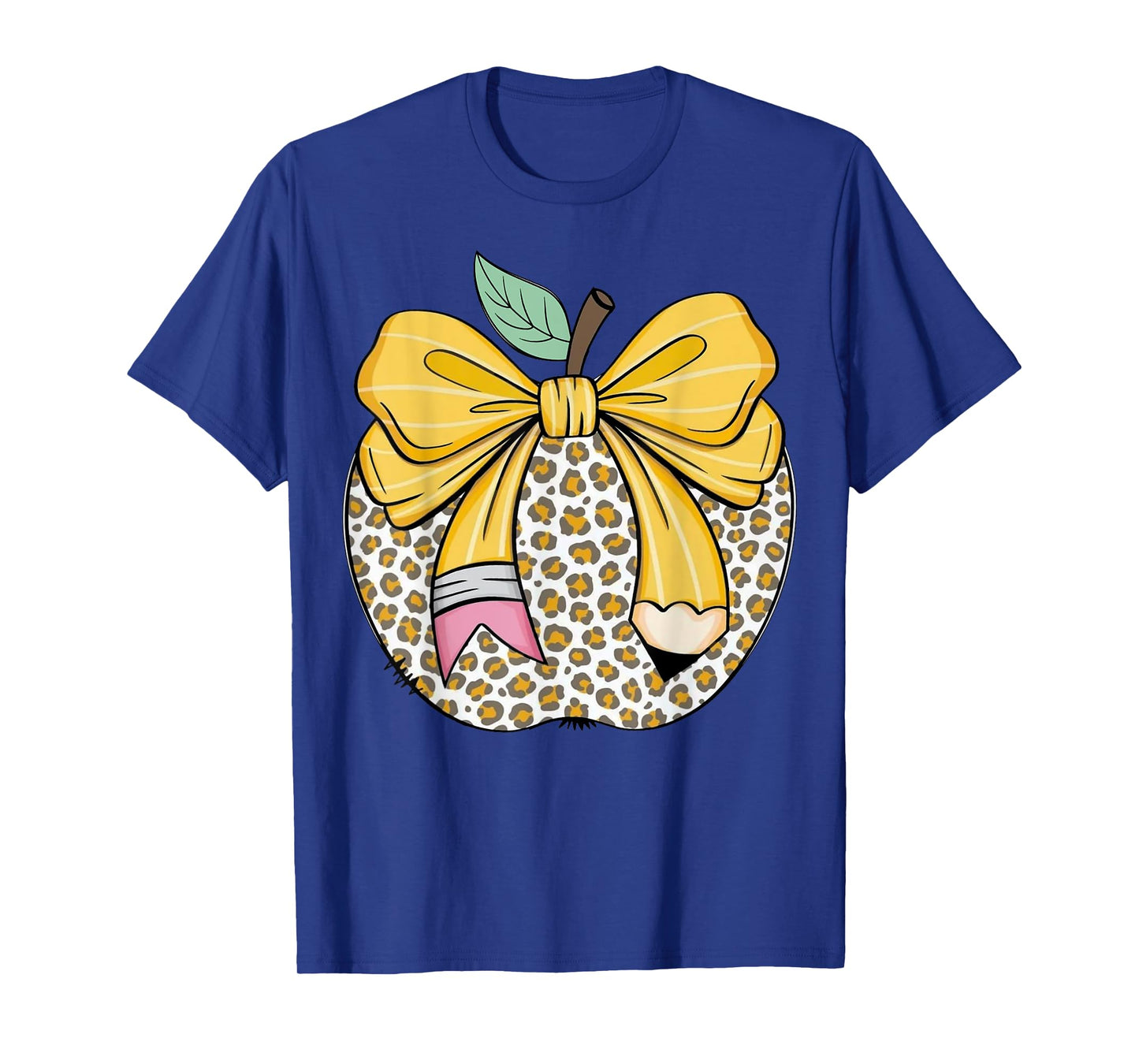 Teacher Coquette Pencil Bow And Apple Teacher T-Shirt
