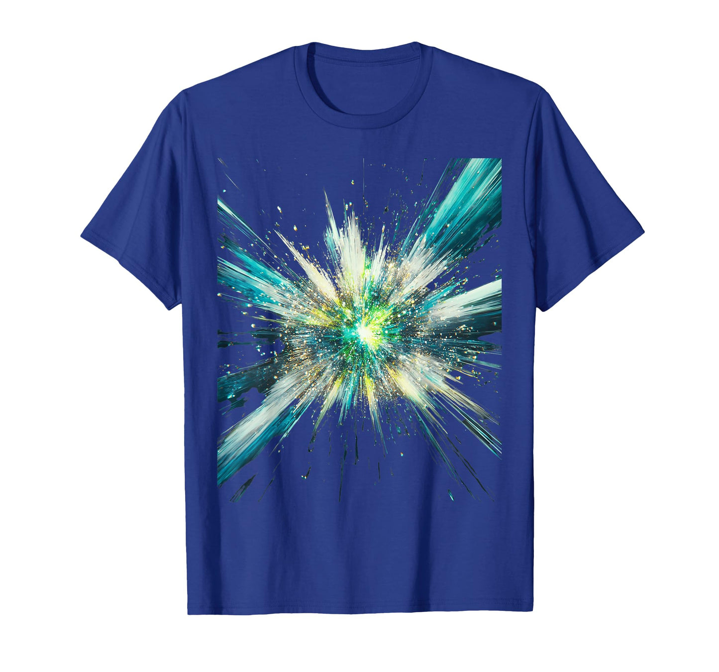 Abstract Space Explosion Art Vibrant Cosmic Burst Supernova Design T-Shirt