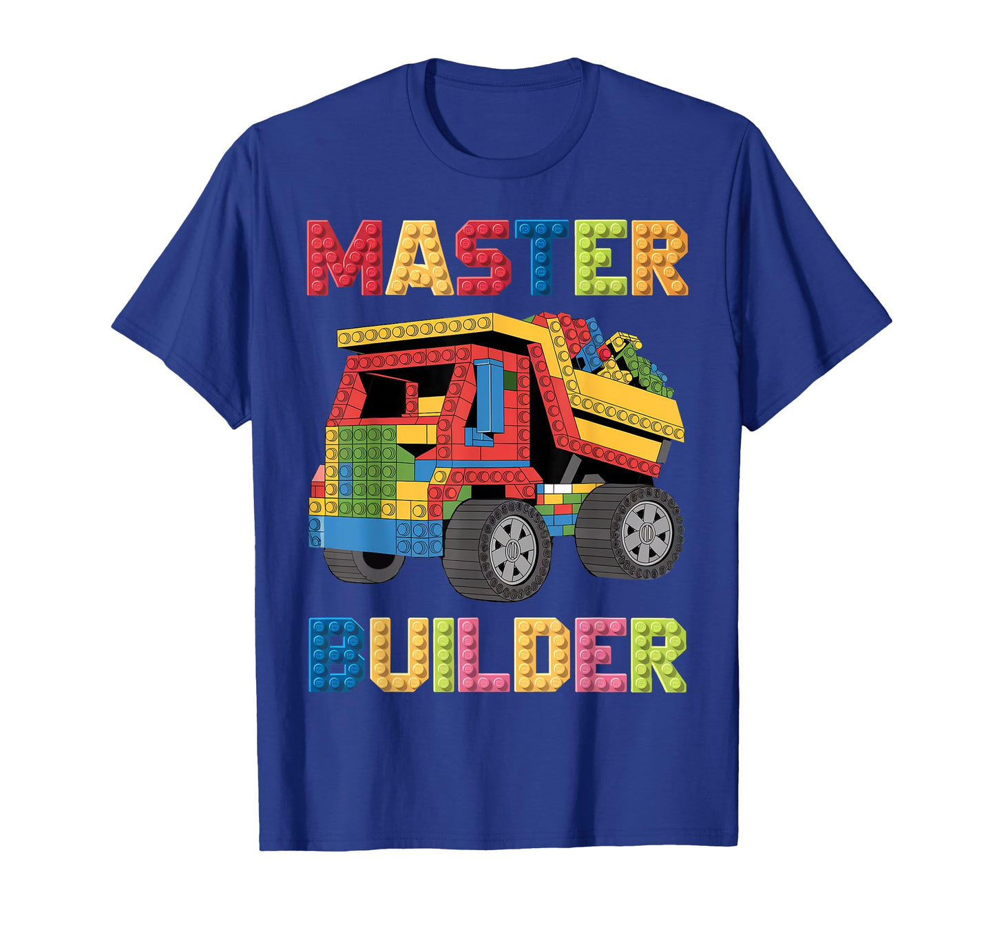 Master Builder Toys For Kids Men Building Blocks Dump Truck T-Shirt