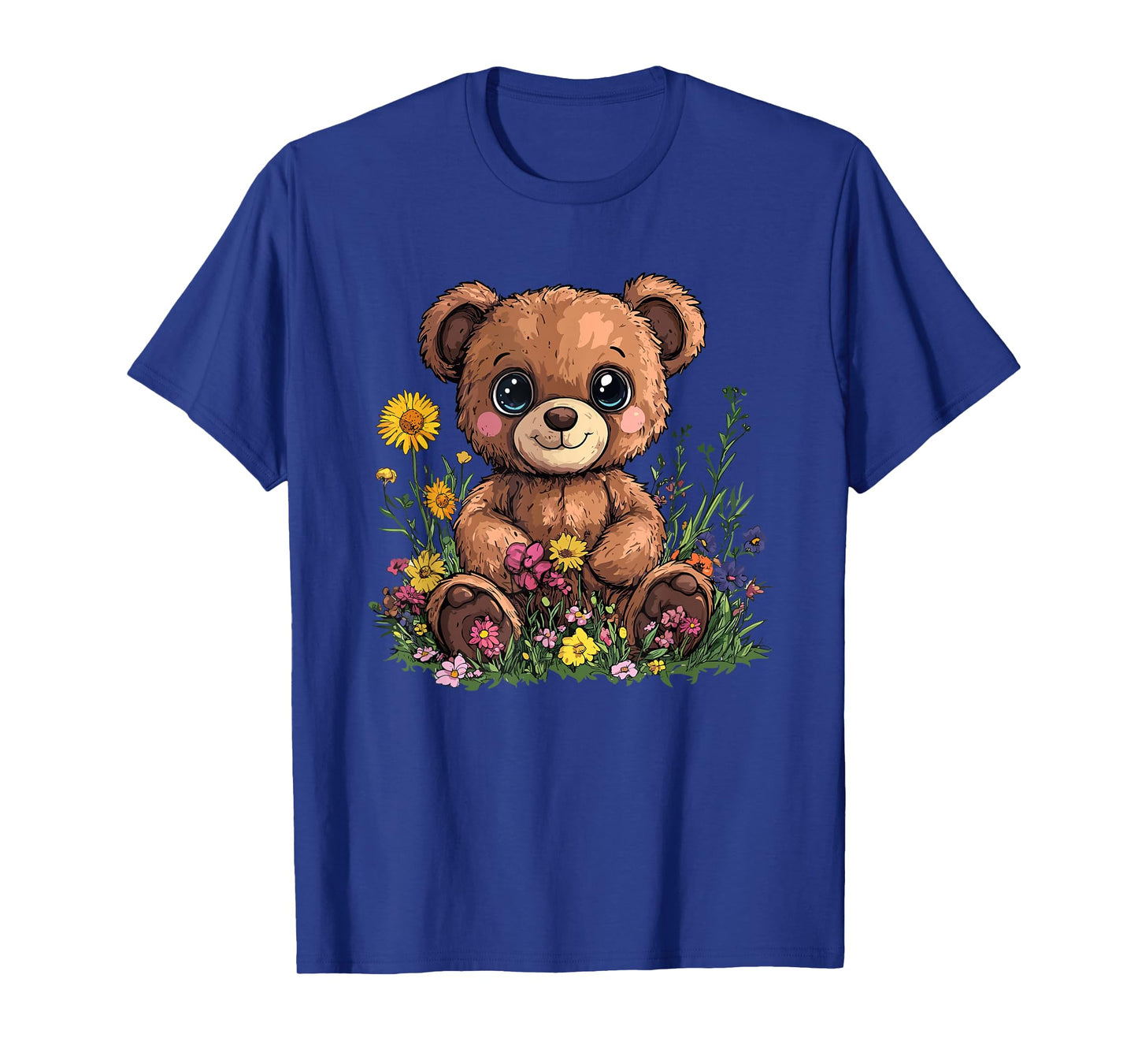 Cute Teddy Bear With Flowers T-Shirt