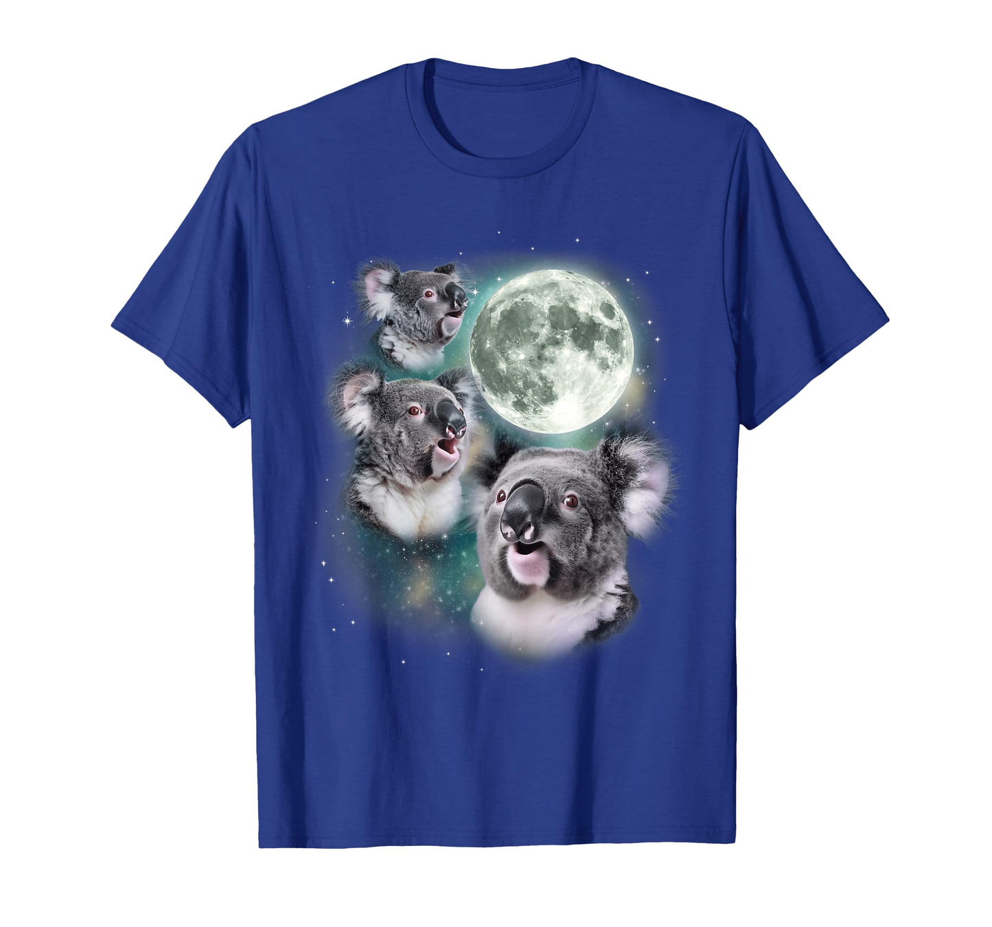 Three Koala Moon | Cute Quirky Meme Howling Wildlife Koala T-Shirt