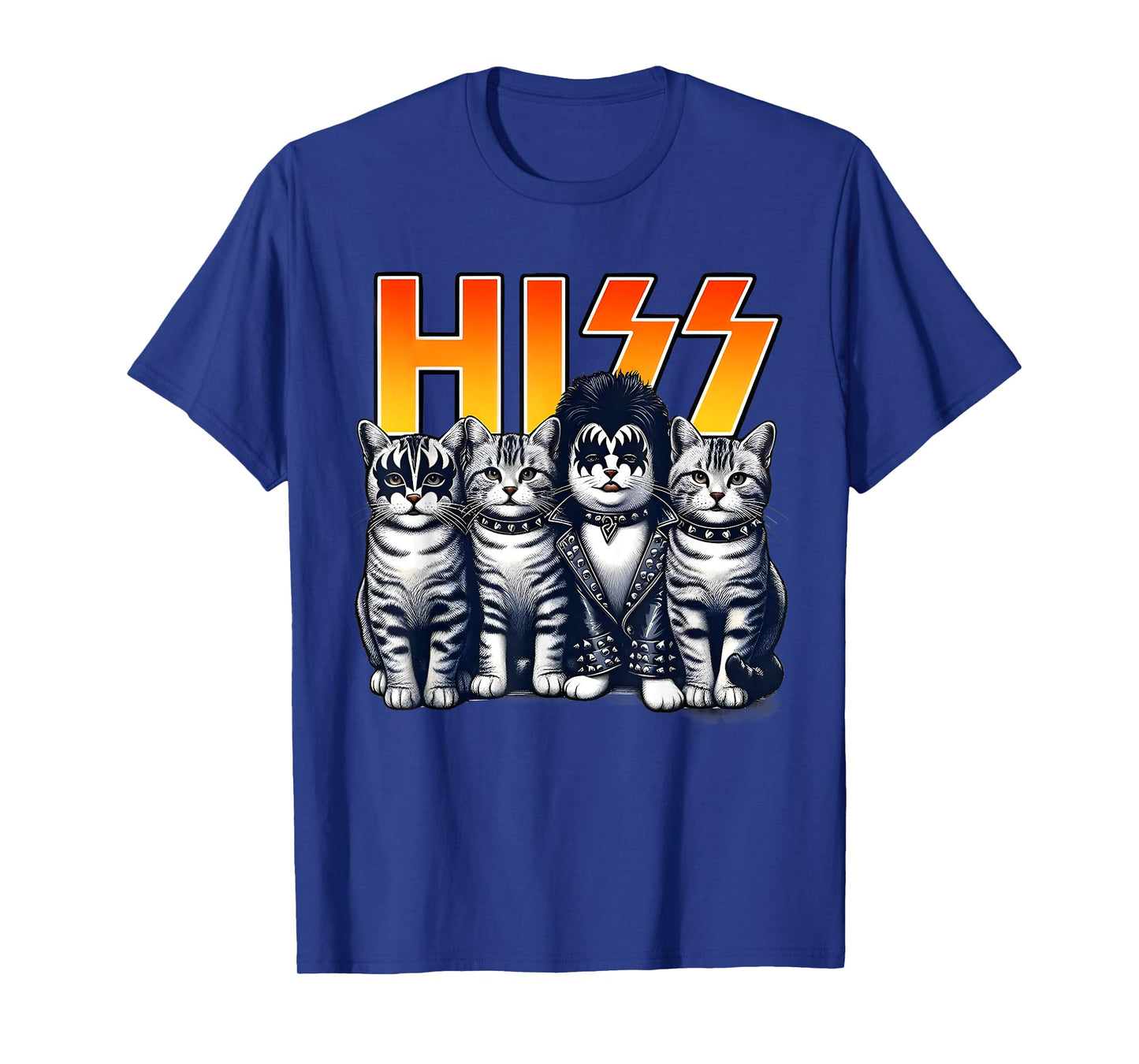 Hiss Funny Cat Lover Funny Cats Kittens Rock Rockin Cat Own T-Shirt