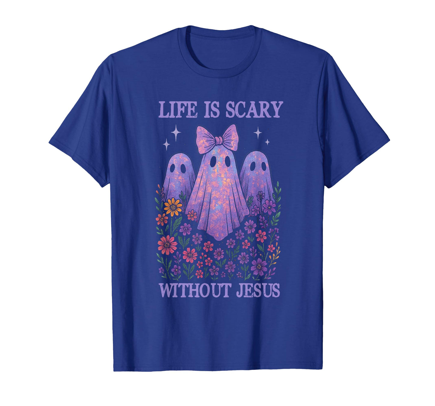 Spooky Life is Scary Without Jesus Christian Halloween T-Shirt