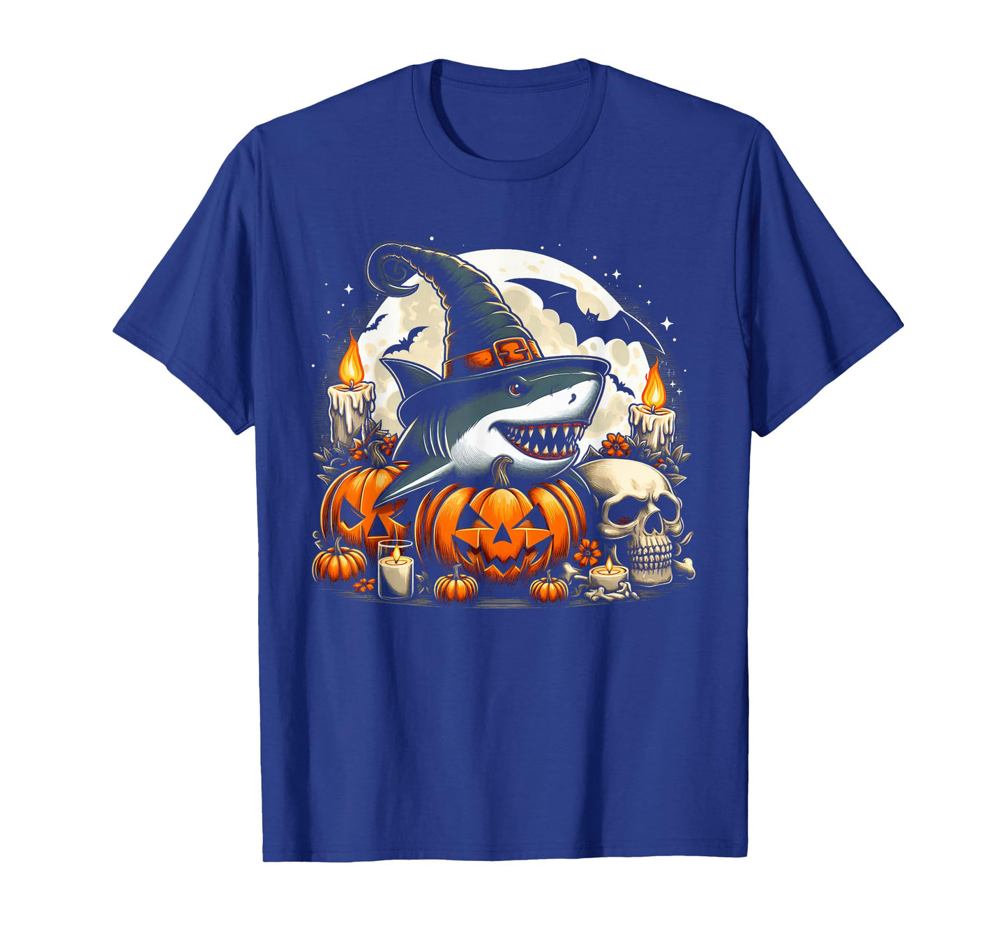 Shark Witch Halloween - Spooky Pumpkin Spooky Boys Girls T-Shirt
