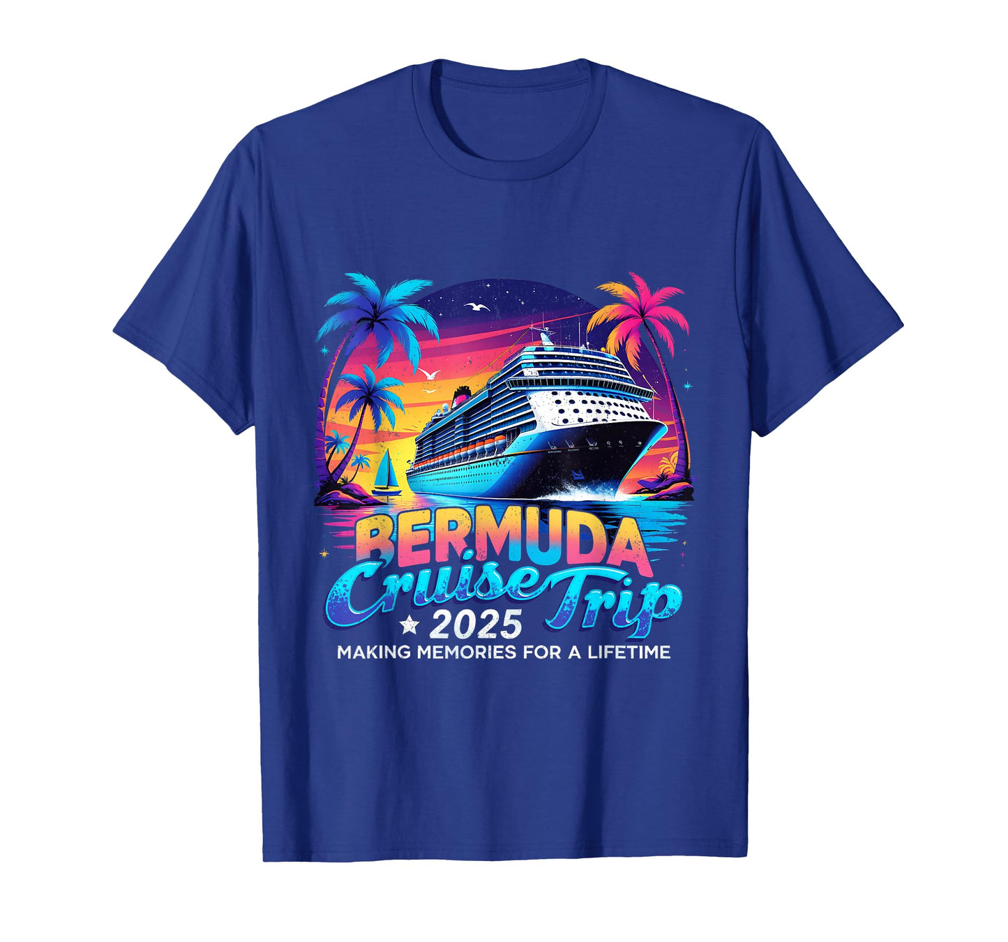Bermuda Cruise Trip 2025 Sunset Vacation Gift T-Shirt