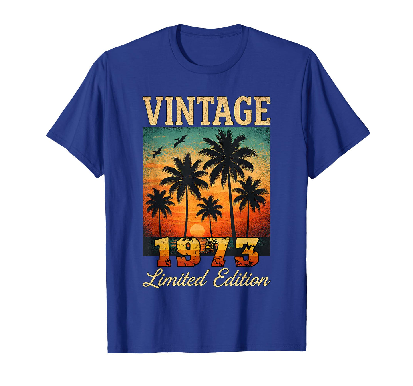 Vintage 1973 Limited Edition Sunset Palm Trees 52th Birthday T-Shirt