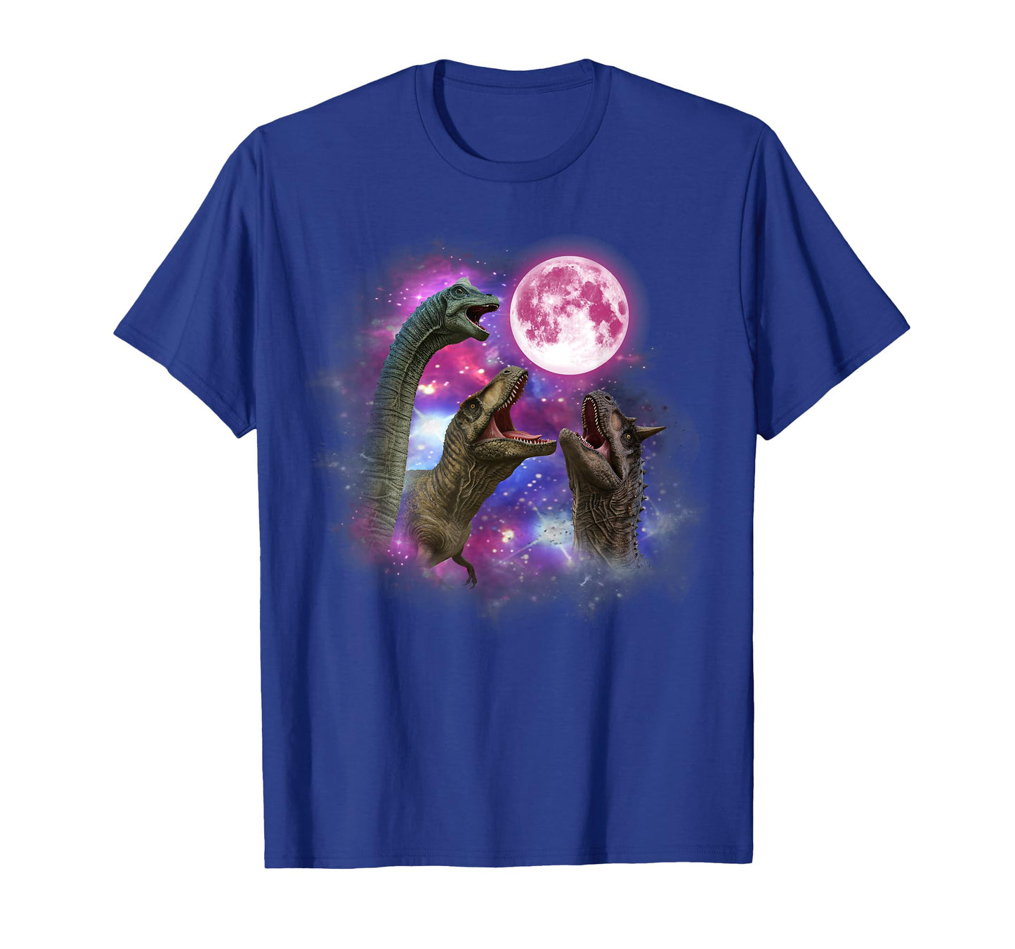 Dinosaur Howling At The Moon Wildlife colorful dinosaurs T-Shirt