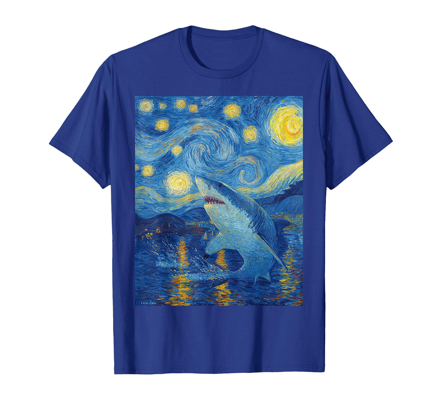 Cool Shark Stuff Van Gogh Starry Night For Men Women Kids T-Shirt