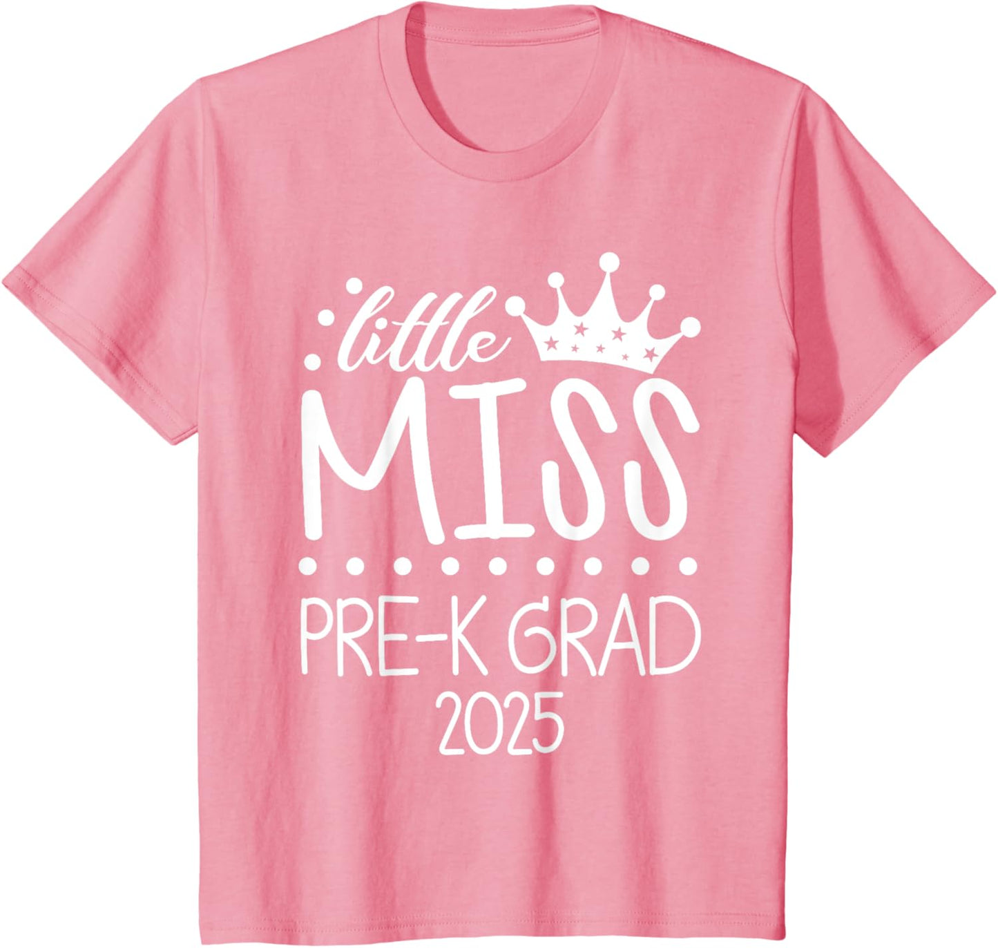 Kids Little Miss Pre-K Grad Preschool Prek Graduation 2025 T-Shirt