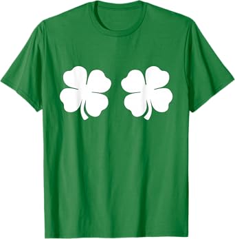 Shamrock Boobs 4 Leaf Clover Saint St. Patrick's Paddys Day T-Shirt