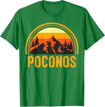 Poconos Pennsylvania PA Mountains Hiking Souvenir Vintage T-Shirt