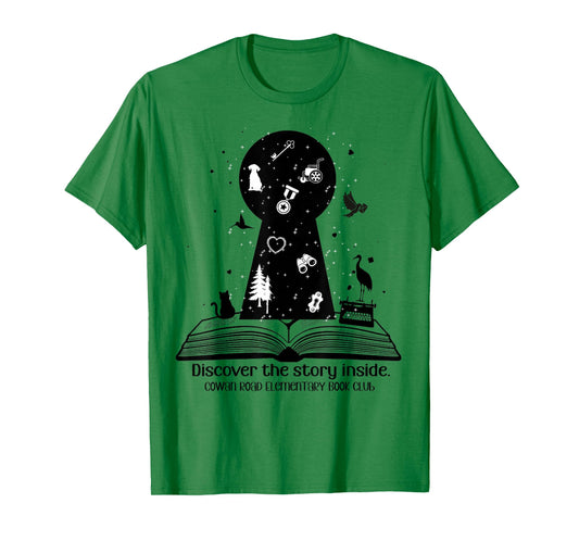 Cowan Road Elementary Book Club T-Shirt - T-Shirt | Irish Green