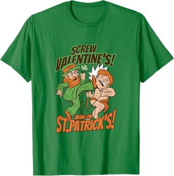 Screw Valentines Day Bring on St Patrick's Day Cupid Kick T-Shirt