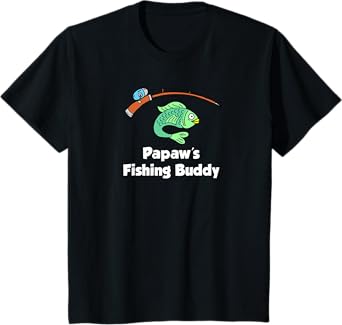 Papaw's Fishing Buddy Grandson or Granddaughter Fish T-Shirt