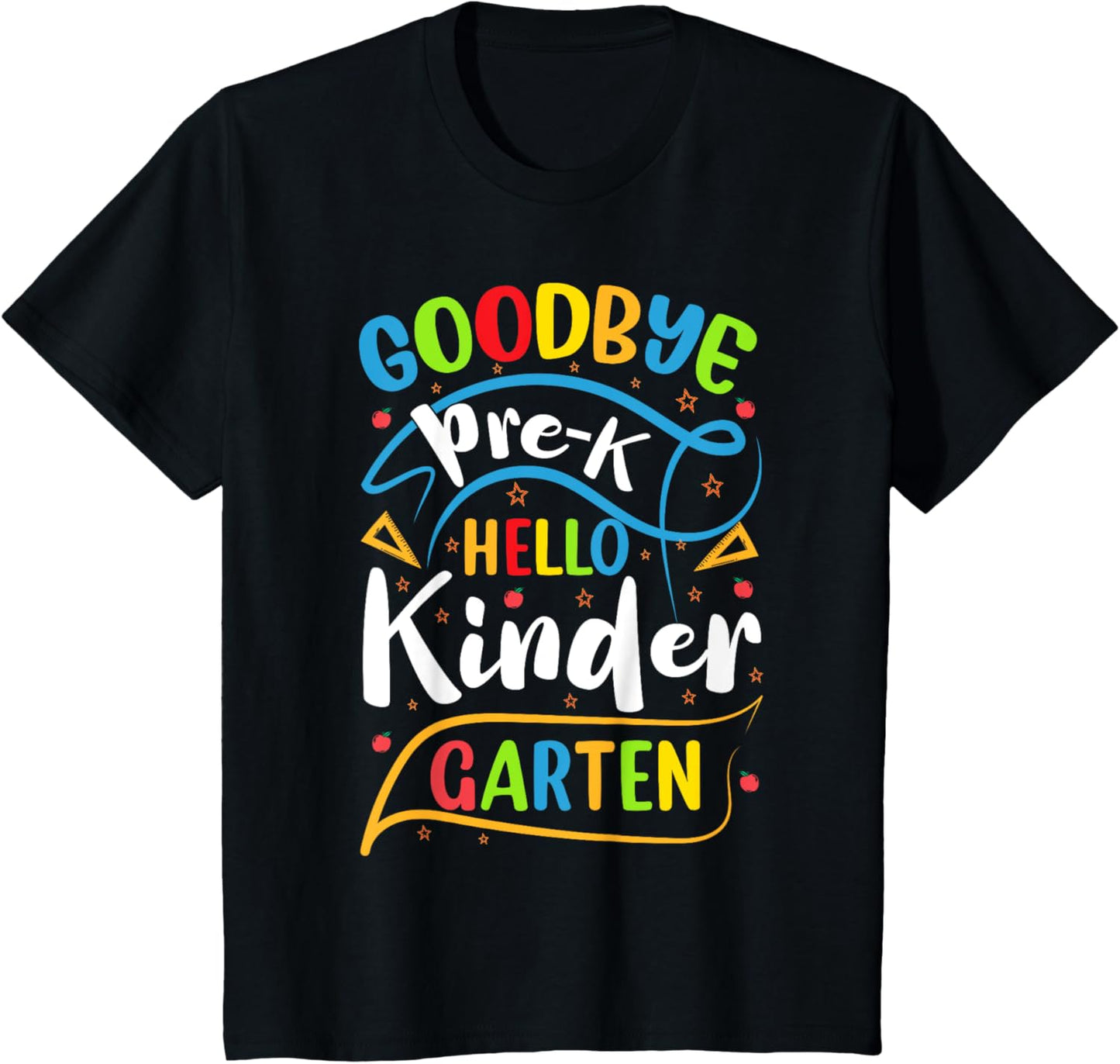 Kids Goodbye Pre-K Hello Kindergarten 2025 T-Shirt