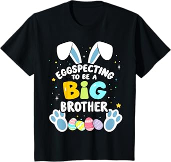 Kids Eggspecting to be a big brother easter baby announcement T-Shirt