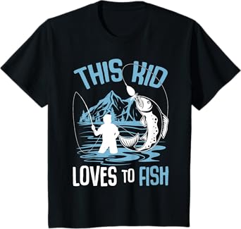 This Kid Loves To Fish Fishing Boys T-Shirt