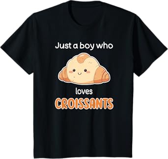 Kids Croissant Shirt Boys I Love Croissants Kids Croissant Lover T-Shirt
