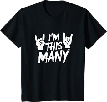 Kids 4th Birthday Boy Girl Four Age 4 Year Old Son Rock Party T-Shirt