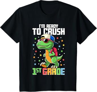 Kids Im Ready To Crush 1st Grade Back to School First Grade Boys T-Shirt