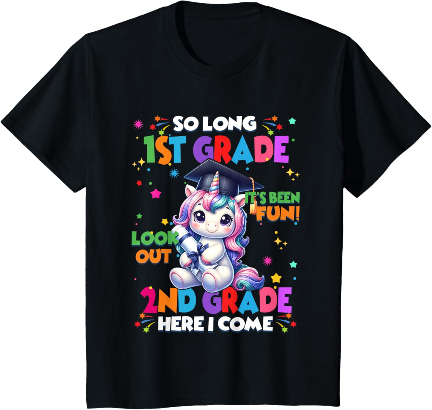 Kids So Long 1st Grade Here I Come Graduation 2nd Grader 2025 Tee by TeeBrew