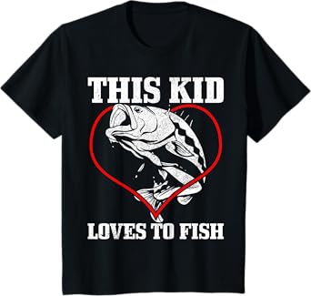 This Kid Loves To Fish Bass Fishing Fisherman T-Shirt