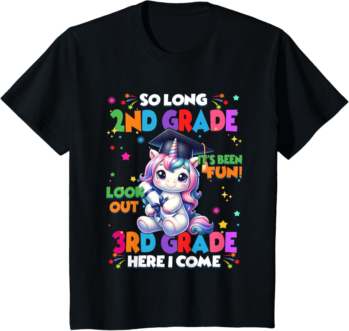 Kids So Long 2nd Grade Graduation 2025 Here I Come 3rd Grader T-shirt by TeeBrew