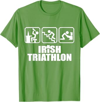 Drink Crawl Be Sick Hangover Irish Triathlon St Patrick's Day T-Shirt