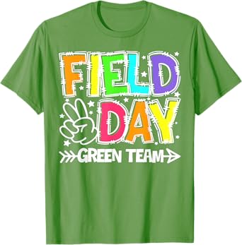 Field Day Green Team Funny For Teacher Kids Field Day Games T-Shirt