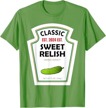 Sweet Relish DIY Halloween Costume Condiment Green Pickle T-Shirt