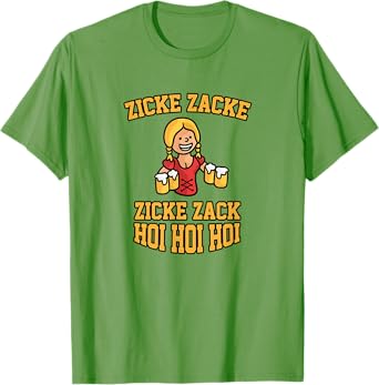 Zicke Zacke T Shirt for Deutsch Beer Drinking Waitresses