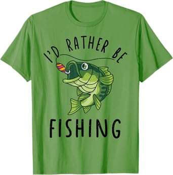 I'd Rather Be Bass Fishing-Shirt Funny Fisherman Boy Toddler T-Shirt