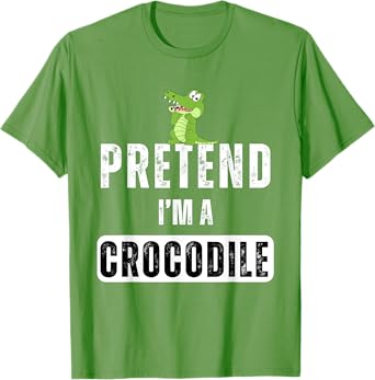 Pretend I'm a Crocodile Lazy Halloween Easy Costume T-Shirt