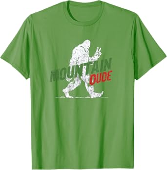 Mountain Dude Funny Bigfoot Sasquatch Rock On Hiking Tee T-Shirt