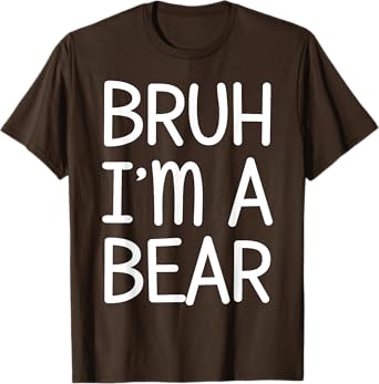 Pretend I'm A Bear Funny Lazy Halloween Costume Party T-Shirt