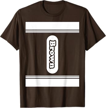 Brown Crayon Halloween Matching Costume Toddlers Kids T-Shirt