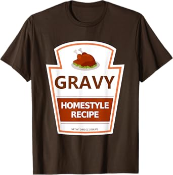 Lazy Costume Thanksgiving Gravy Jar T-Shirt