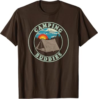 Camping Buddies! Funny Retro Shirt for Camper Friends