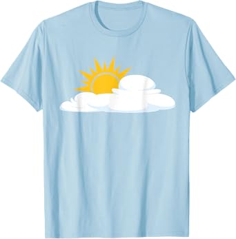 White Cloud With Sunshine Men Women Kids T-Shirt